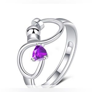 Rhinestone Infinity Fidget Rings